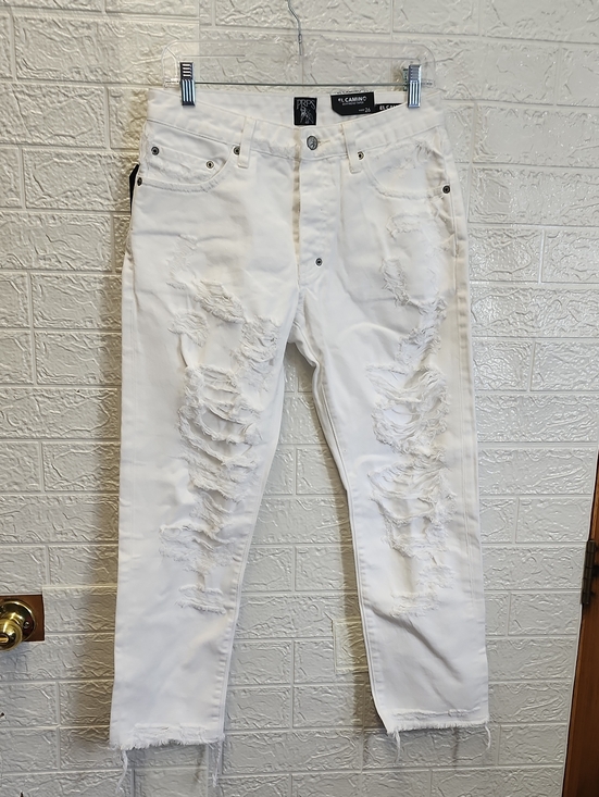 PRPS Denim - PRPS Women's White Distressed Boyfriend Jeans